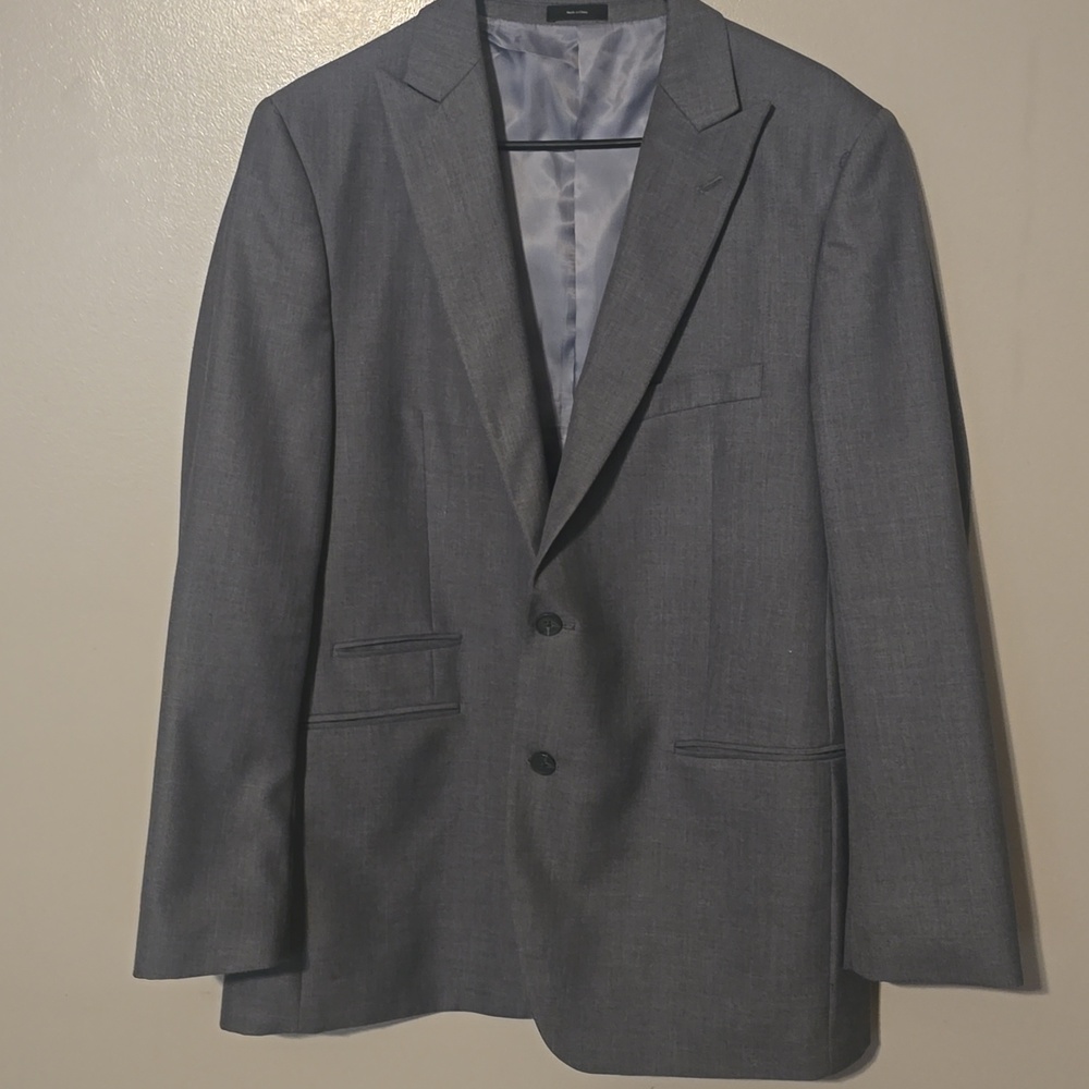 JF J. Ferrar Men's Size 44R Premium Quality Wear Suit Blazer Jacket Gray‎